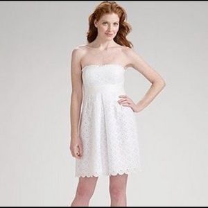Lilly Pulitzer White Eyelet Strapless Dress